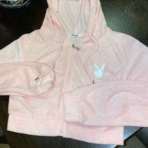 Cropped Playboy Hoodie